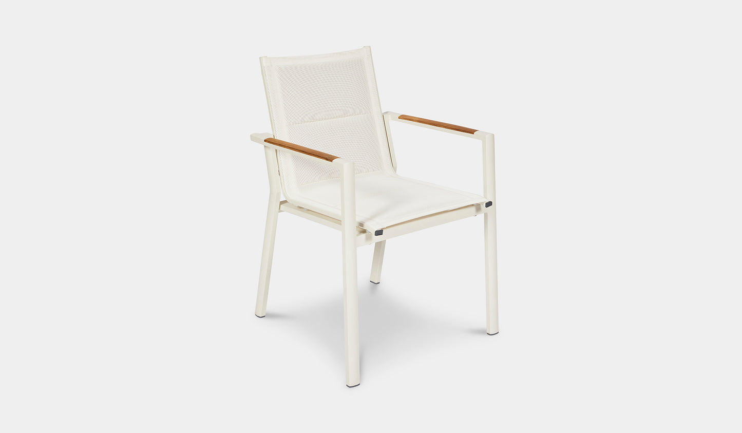 white aluminium arm chair outdoor