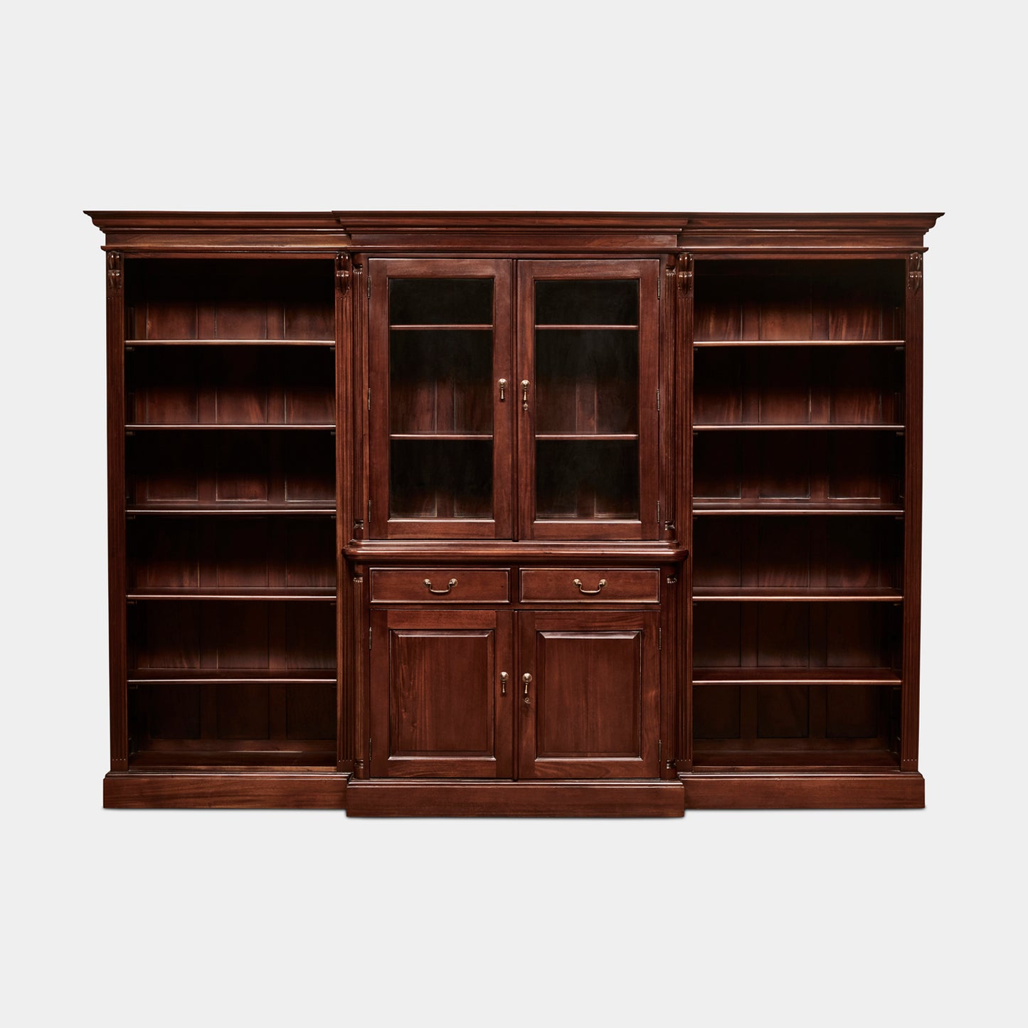 Solid-Mahogany-Bookcase-Everingham-3Piece-r1