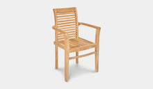 Load image into Gallery viewer, Teak-Outdoor-dining-chair-Blaxland-With-Arms-r7