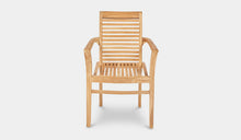 Load image into Gallery viewer, Teak-Outdoor-dining-chair-Blaxland-With-Arms-r8