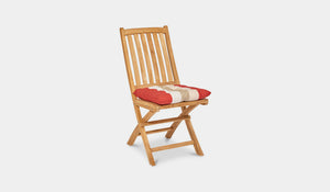 hawkesbury chair with red beige and white chair pad