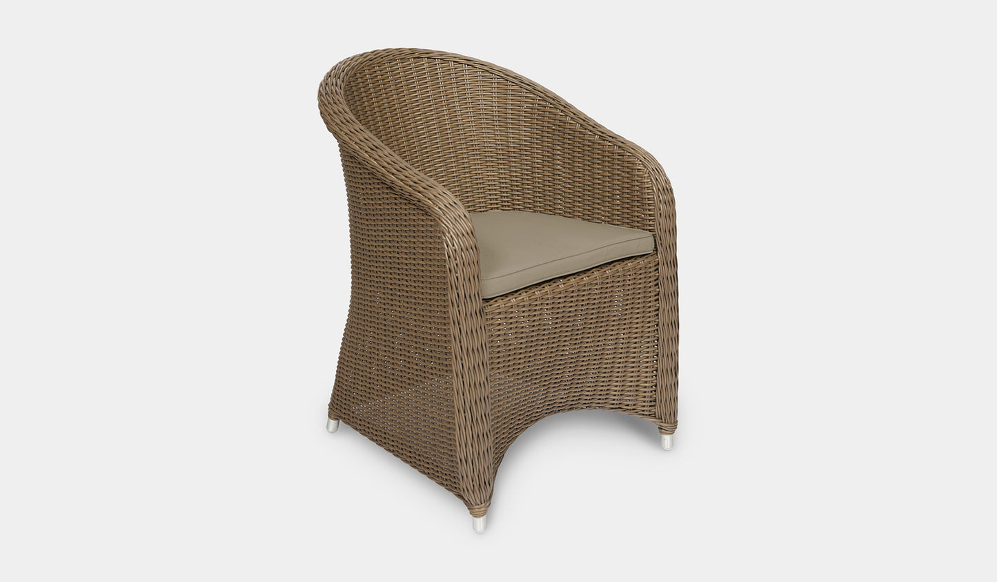 synthetic wicker outdoor chair cappucino