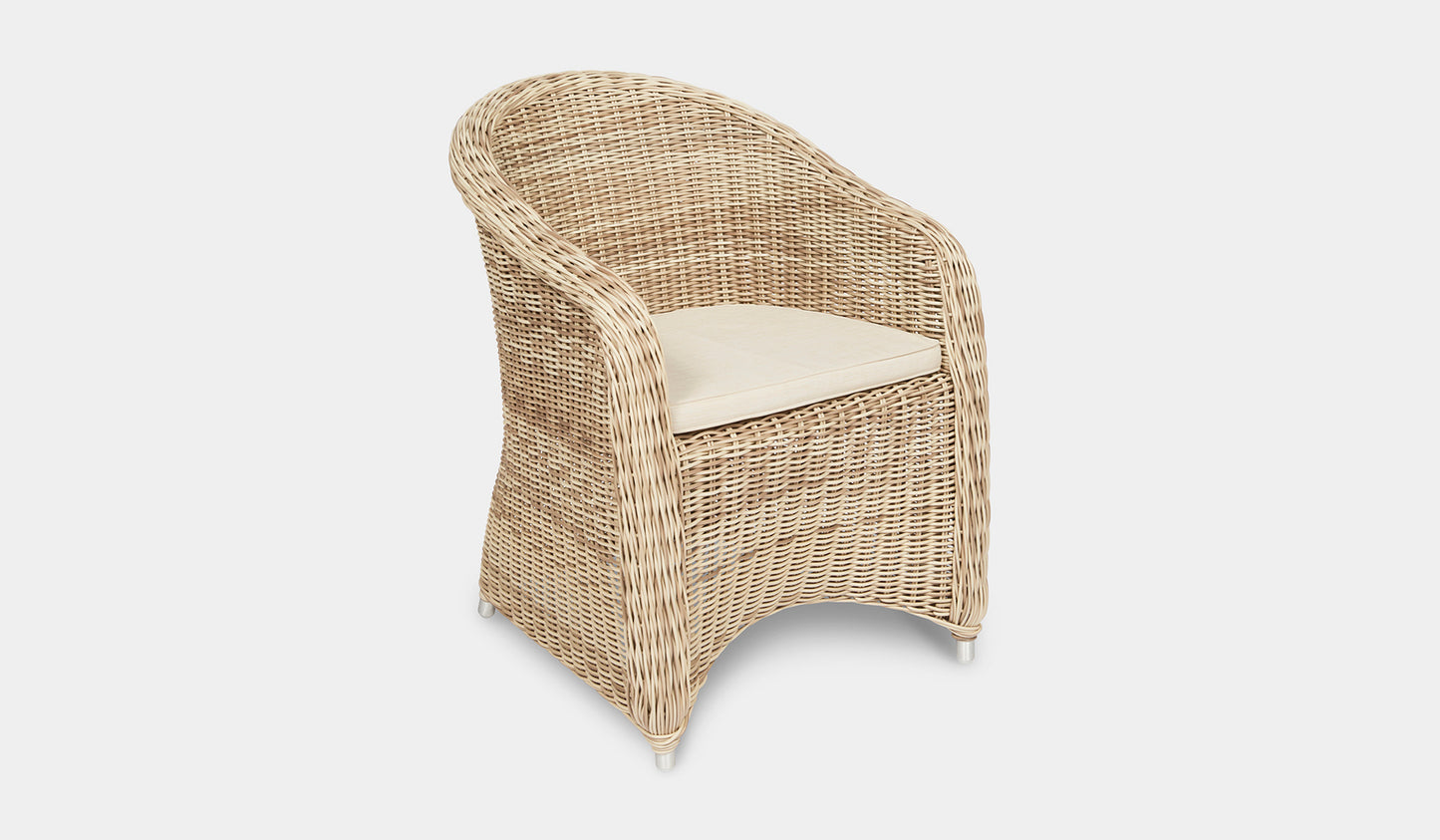 synthetic wicker outdoor chair white