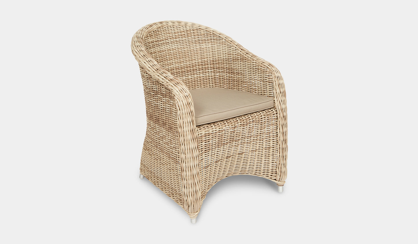 synthetic wicker outdoor chair white