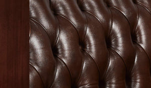brown leather with Tea brown timber